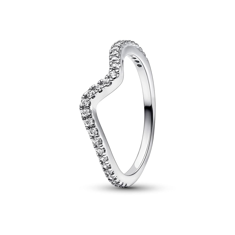 Amazon.com: PANDORA Anillo Timeless 192539C01-54 ola brillo